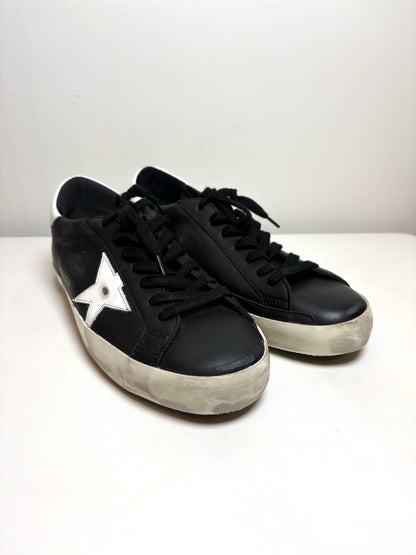 Golden Goose Black Leather White Star Men's Pre-owned, NWT 42 Sneakers