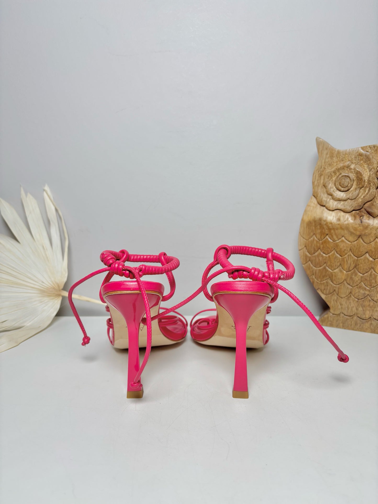 W Shoe Size 38 (8) Aje Pink Leather Cowhide NWT Heels