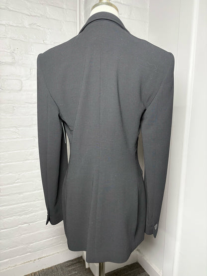 Women Size 48 (10, US) Giorgio Armani Black Long Lapels Blazer