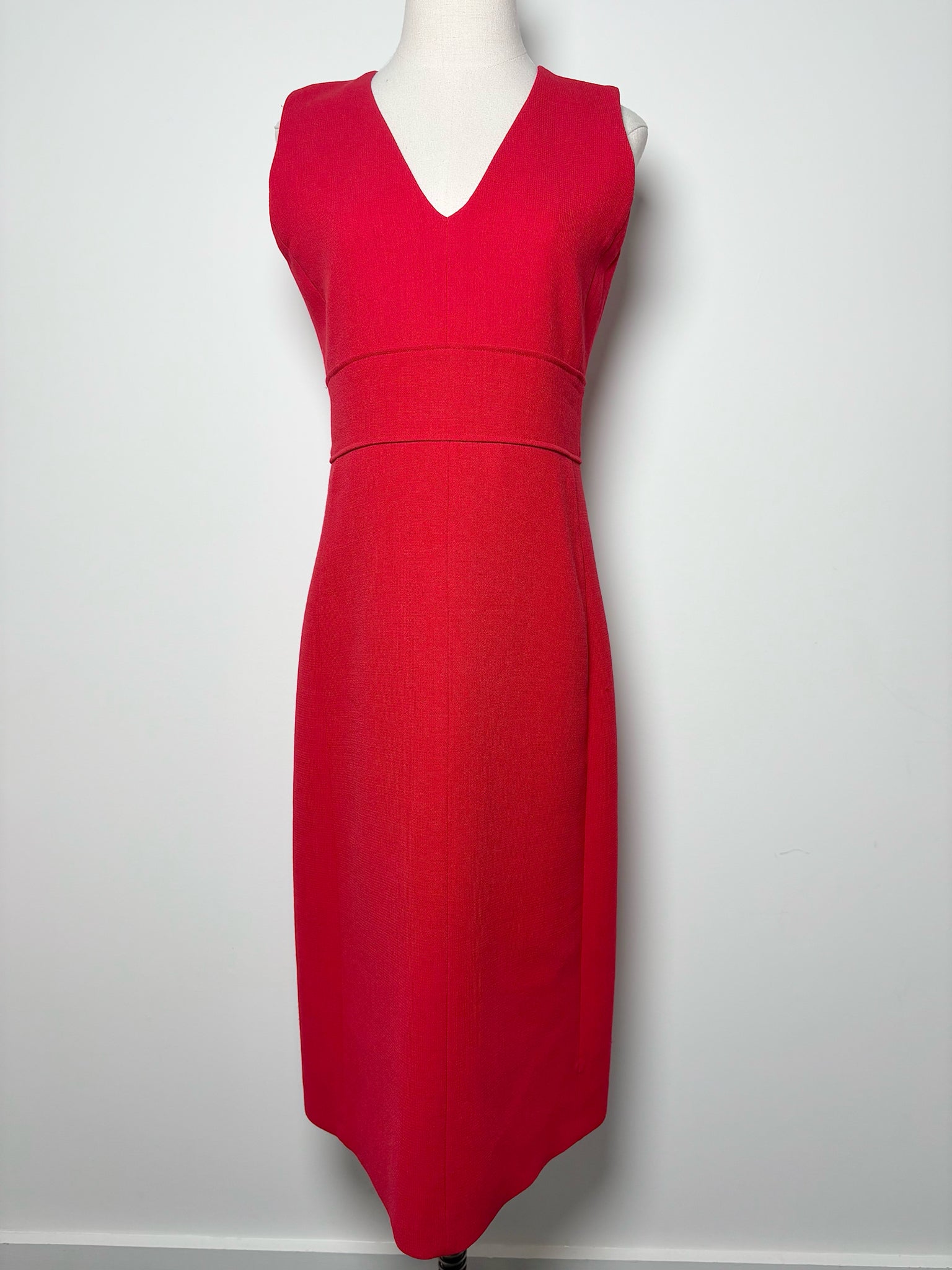 red dress size 6 Jovani 43856 Size 6 Red/Nude Long Lace Fitted Prom Dress Scoop Neck Co