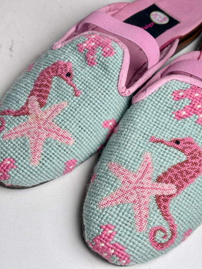 W Shoe Size M By Paige Pink Wool Pre-owned Slip-ons