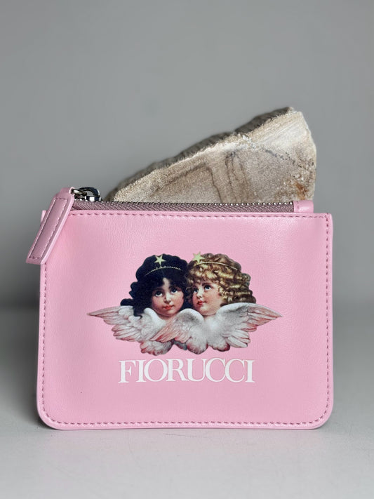 Fiorucci 90% Apple Leather Angels Pink Mini Wallet Pre-Owned