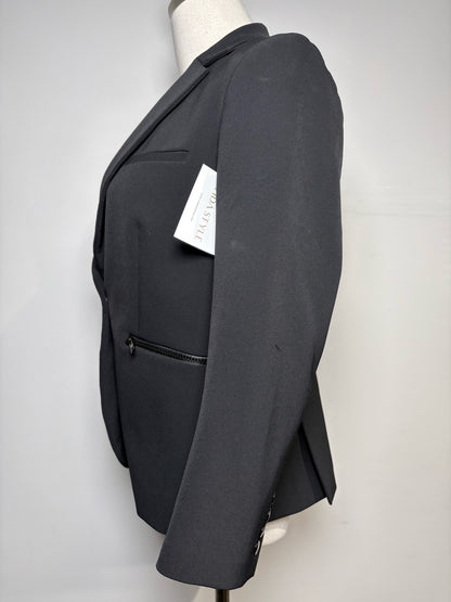 Women Size 8 Veronica Beard Black Iconic Scuba Dickey Blazer