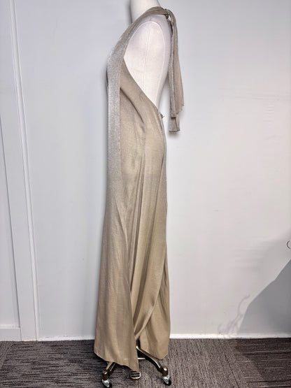 Chanel Boutique Spring 1999 Metallic Gold Gown - Vintage Pre-owned Size 38 (4)