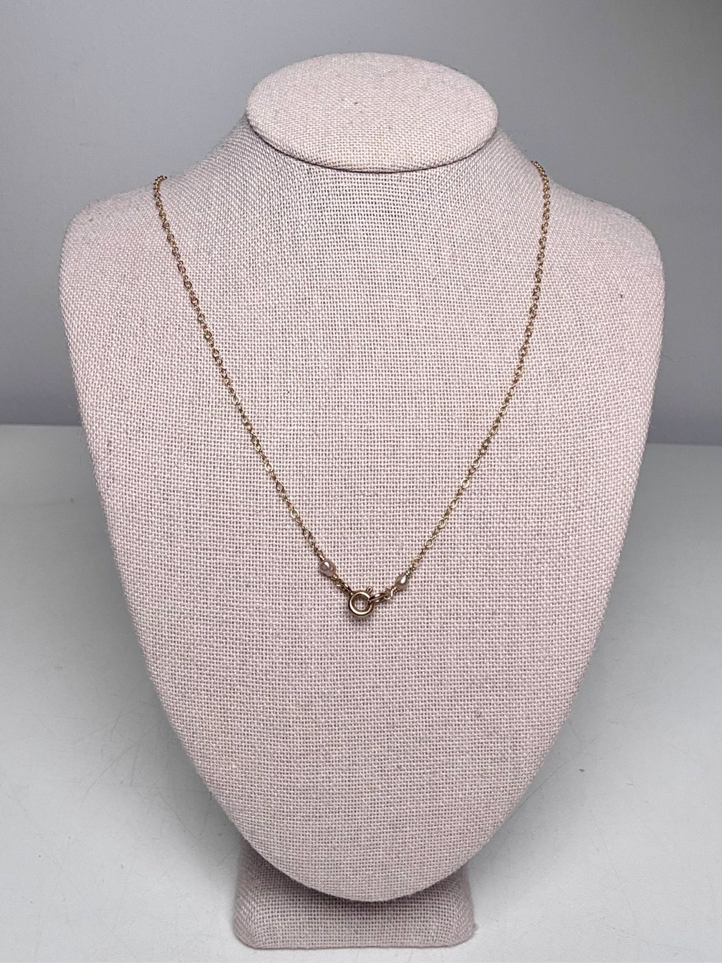 14K Gold Charm 16" Chain Link Pre-owned Necklace