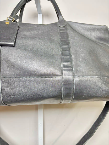 Coach Black Leather Solid Men's Duffle/Weekend Bag