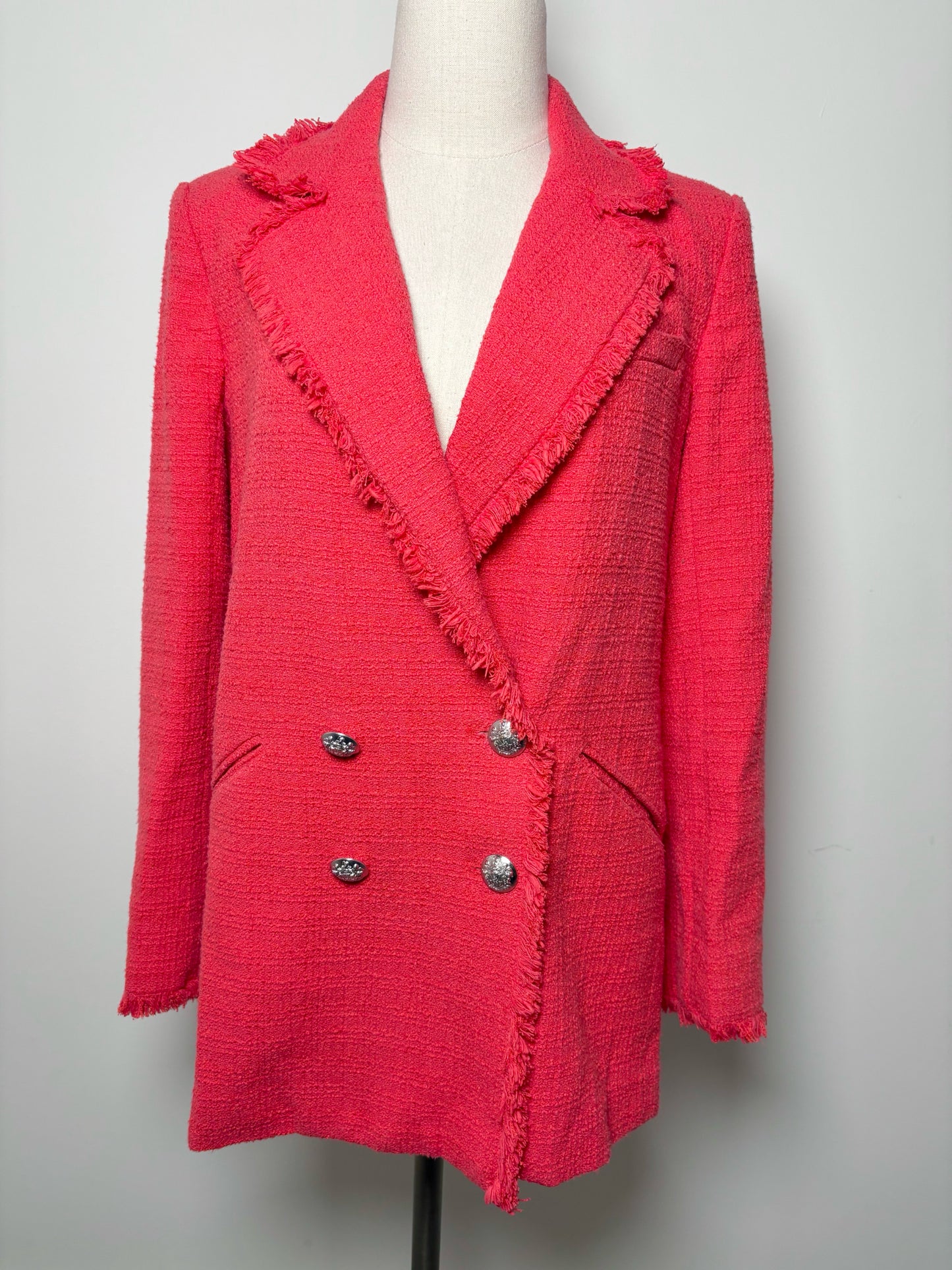 Women Size 10 Veronica Beard Red Solid Blazer