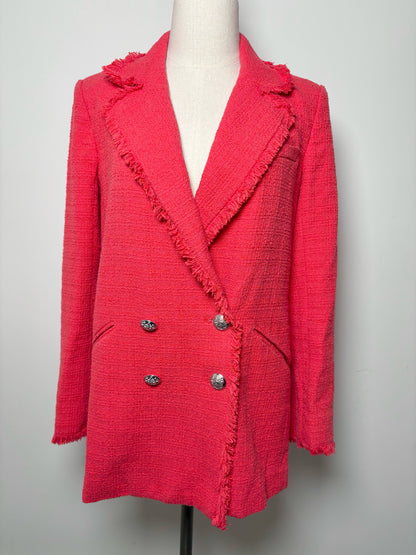 Women Size 10 Veronica Beard Red Solid Blazer