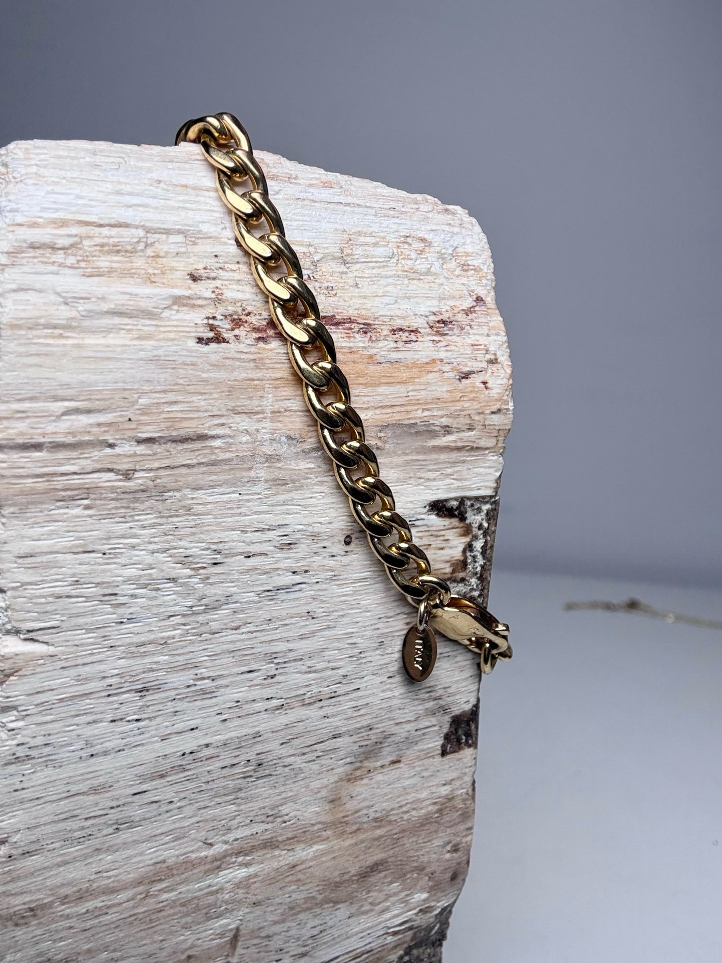 Gold Plated Aureus + Argent  Curb Pre-owned 12K Gold-Plated Bracelet