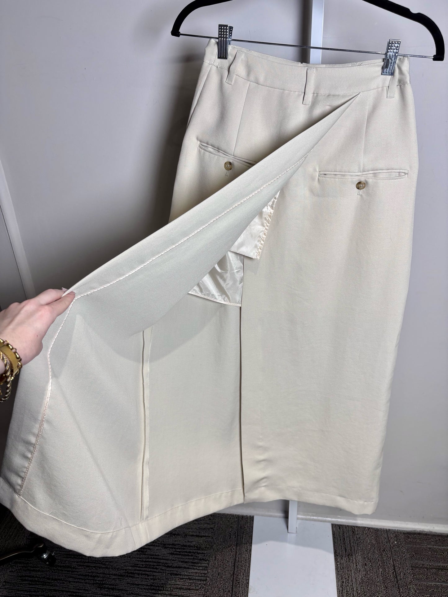 Women Size S Deveaux New York Oat Women's Pre-owned Skirt
