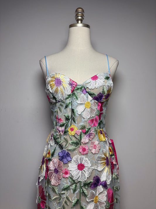 Women Size 6 Mac Duggal Multicolor Floral Women's NWT Gown