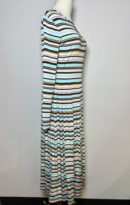 Blue Print Stine Goya Baby Blue Stripe Viscose Dress