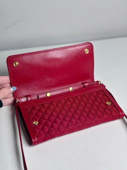 Prada Nylon Pre-owned Red Small Wallet