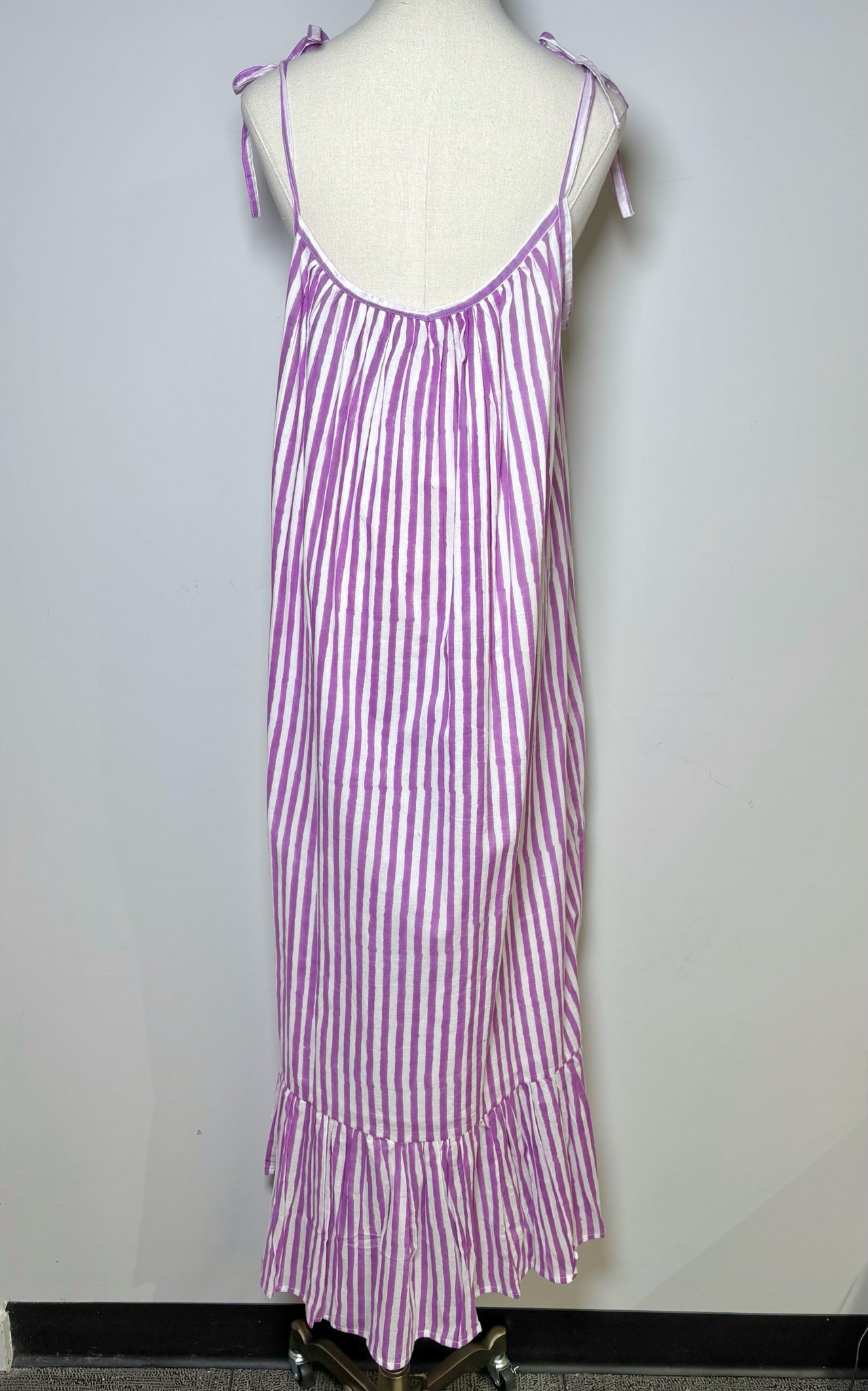 Women Size M/L Emerson Fry Purple Stripe Organic Cotton NWT Dress