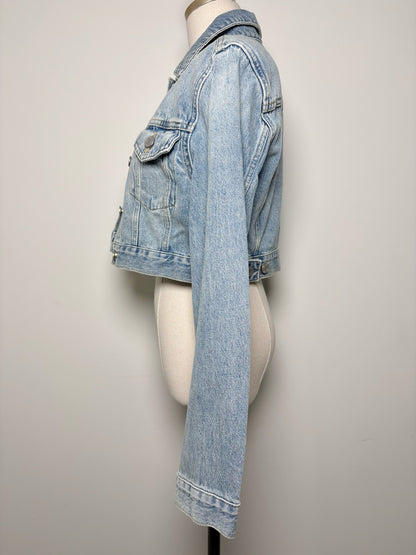 Women Size S PURPLE BRAND Light Blue Denim Style No. 6002 Jacket
