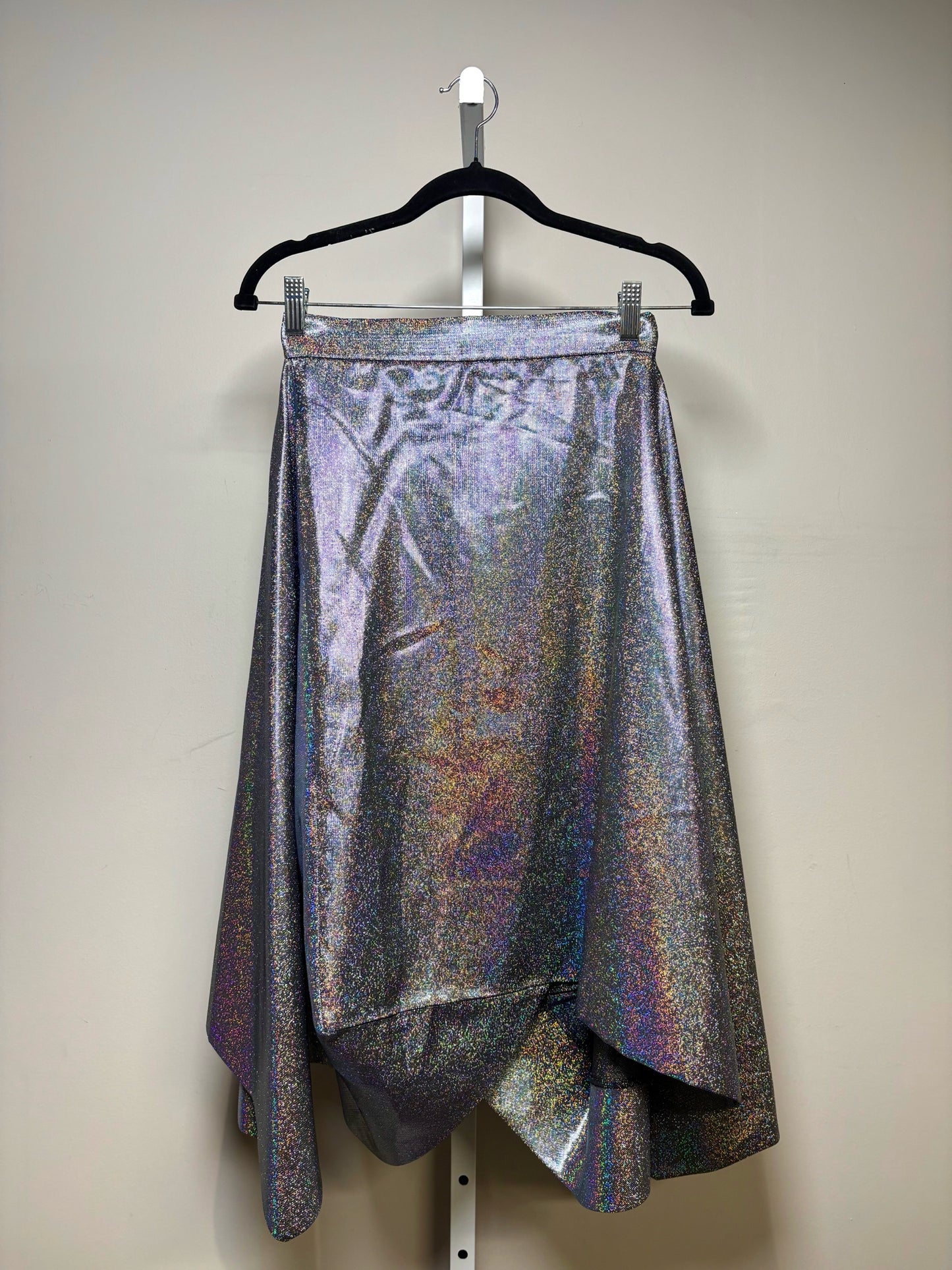 Women Size 42 Vivienne Westwood Anglomania Silver Iridescent Pre-Owned Midi Skirt