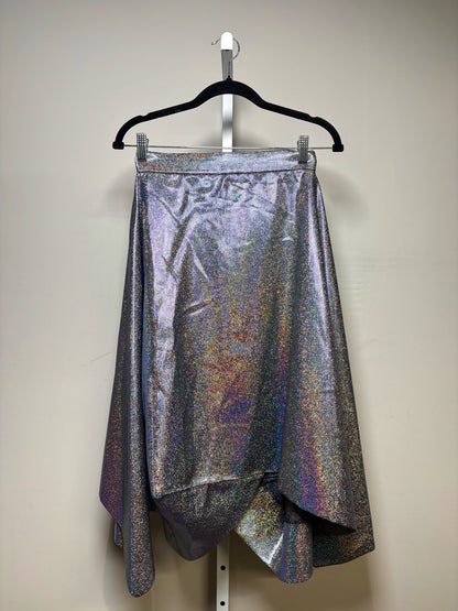 Women Size 42 Vivienne Westwood Anglomania Silver Iridescent Pre-Owned Midi Skirt