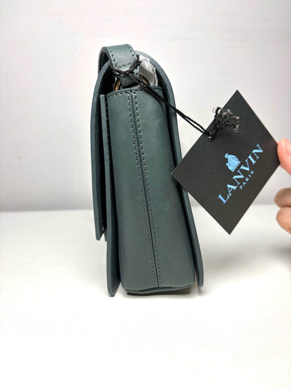 Lanvin Classic Pochette NWT Gray Calfskin Flap Purse