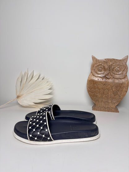 W Shoe Size 37 Valentino Navy Pre-owned; Fair Sandals