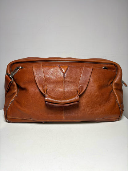 Johnston & Murphy Pre-Owned Leather Duffel Carry-On Travel Bag