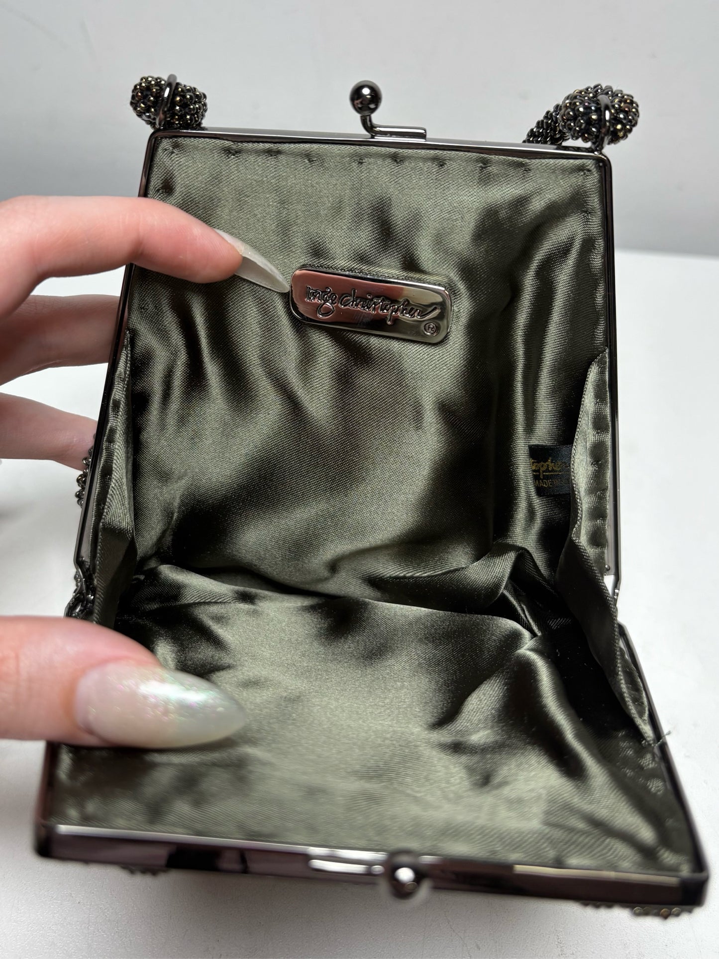 Women's Inge Christopher Bronze Beaded Vintage NWT Pre-Owned Mini Purse