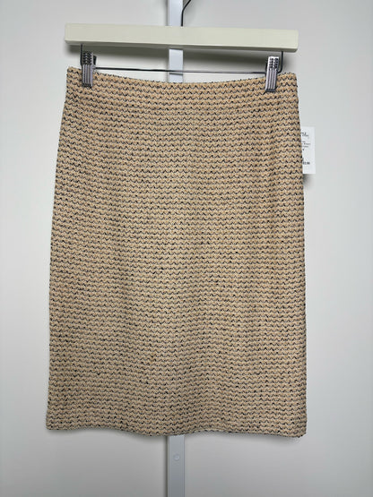 Women Size 2 St. John Yellow Squiggly Lines Skirt