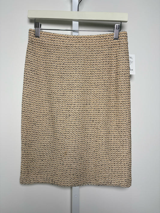 Women Size 2 St. John Yellow Squiggly Lines Skirt