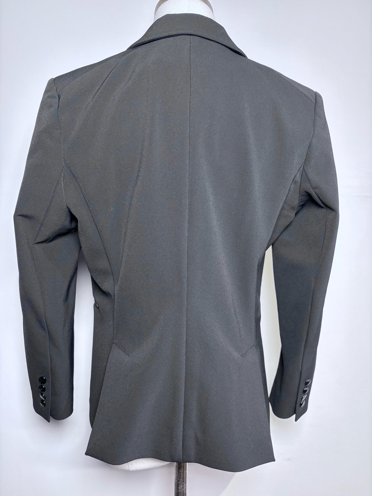 Women Size 8 Veronica Beard Black Iconic Scuba Dickey Blazer