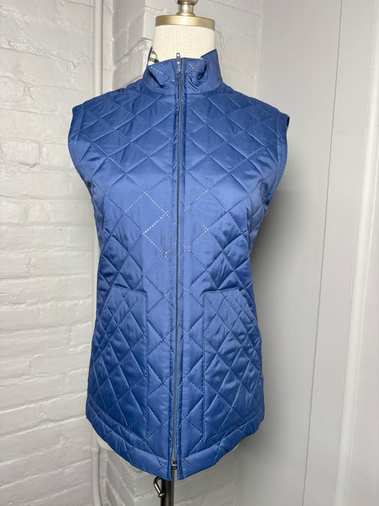 Women Size XS Burberry Blue Solid Polyester Vest