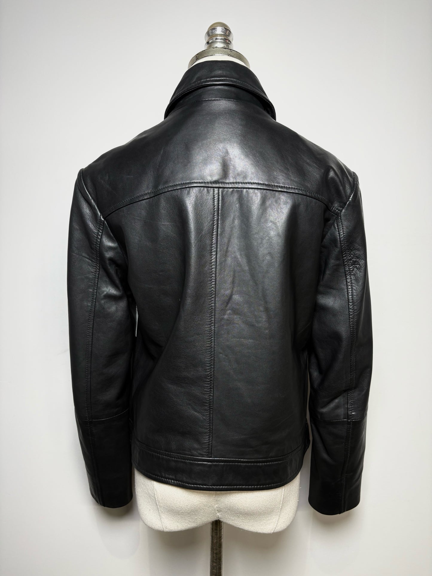 Women Size L Bod & Christensen Black Pure Leather Pre-Owned Jacket