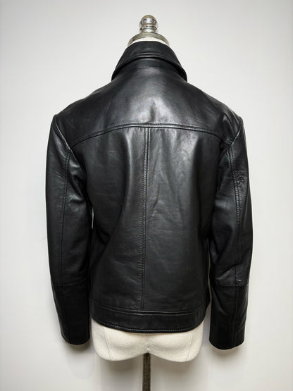 Women Size L Bod & Christensen Black Pure Leather Pre-Owned Jacket