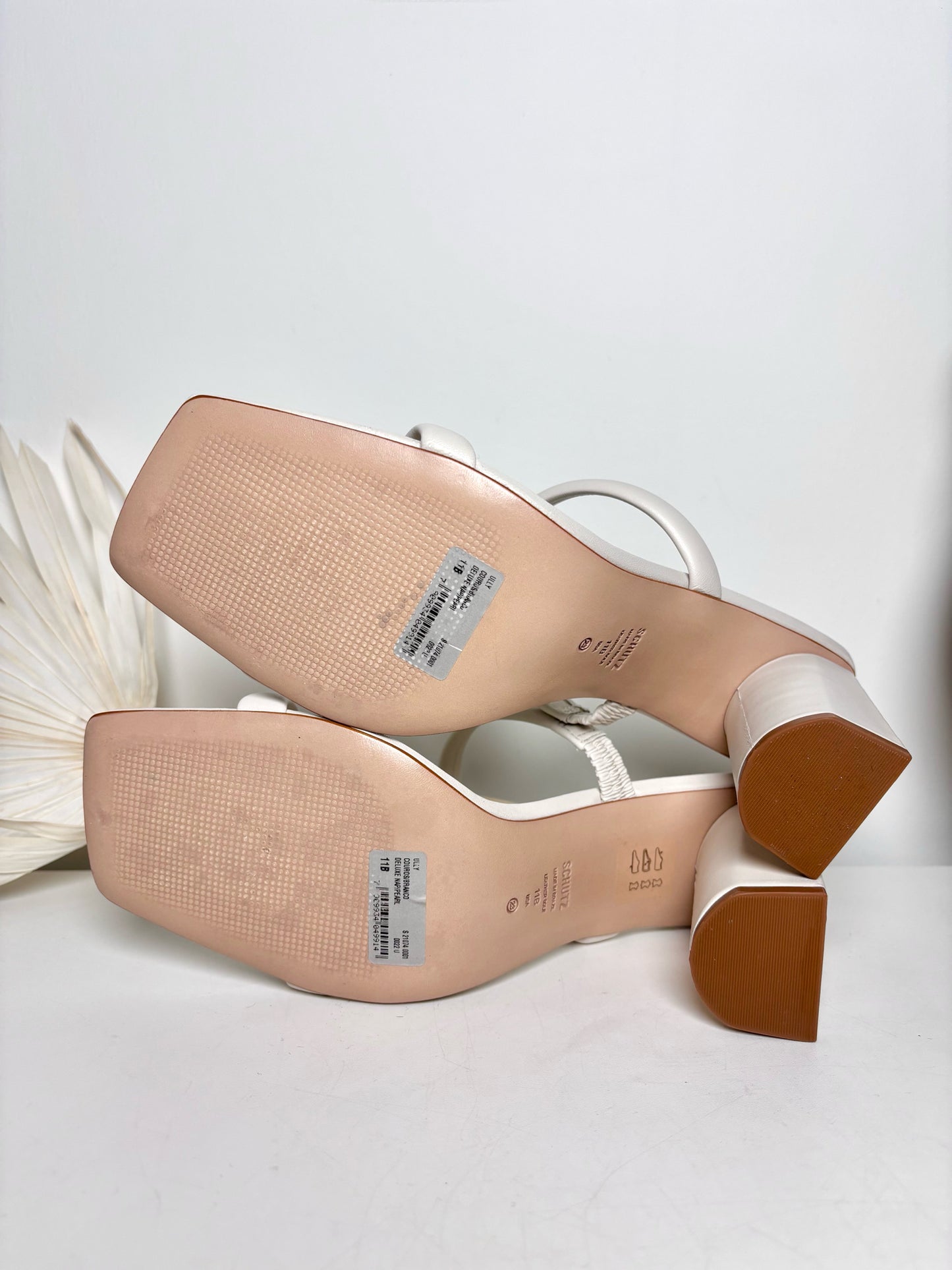 W Shoe Size 11 Schutz Bone Ully Nappa Leather NWT Heels