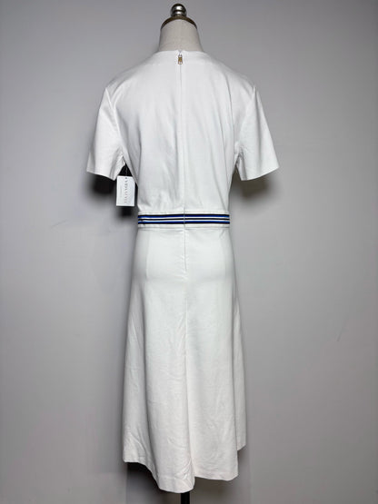 Women Size 40 Escada Sport White, blue Stripe Women's Dress