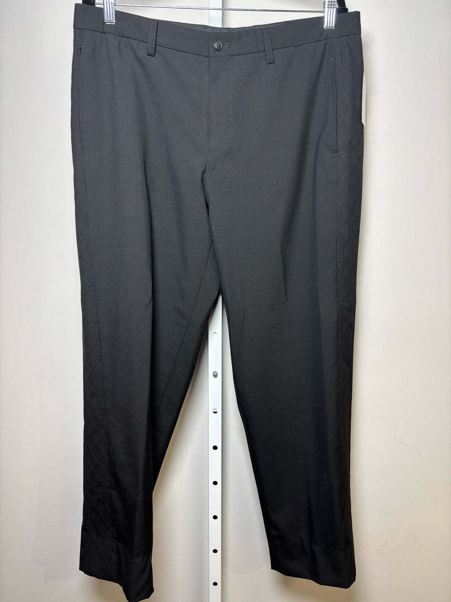 Issey Miyake Black Wool Diamond Quilt Panels Solid Men's 5 (XL, US) Suit