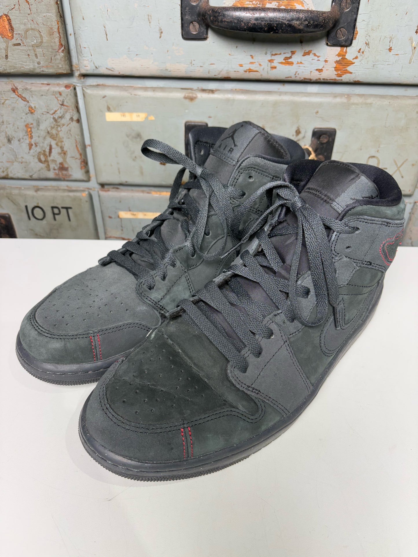 Nike Black Suede Solid 12 Men's Air Jordan SE Craft Shoes