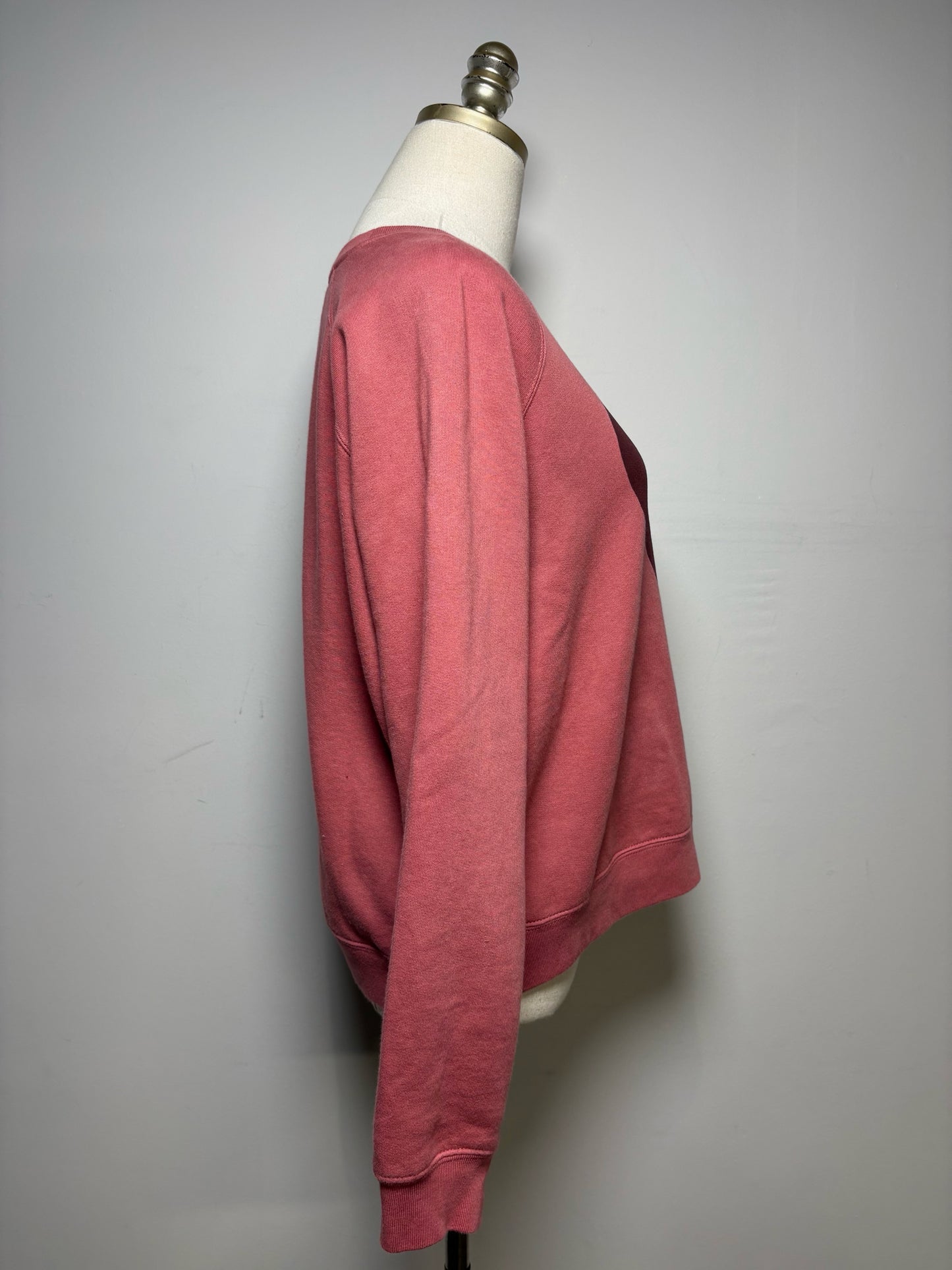 Women Size S Sézane Rosewood/Burgundy Heart La Chamade Pre-Owned Cotton Sweatshirt