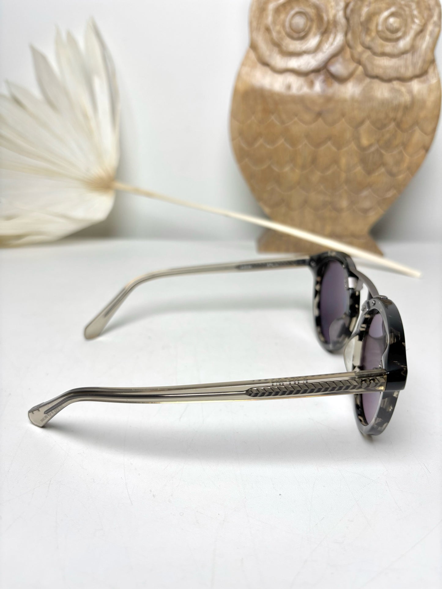 Acetate Krewe Black, Gray 4825 STL II Iconic Classic Sunglasses