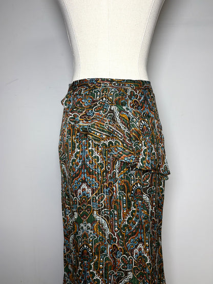 Women Size 10 Veronica Beard "Trixie Skirt" Multicolor Paisley Skirt Pre-Owned