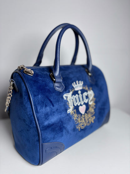 Y2K Juicy Couture Blue Logo Vintage Heritage Satchel Iconic Logo Pre-owned