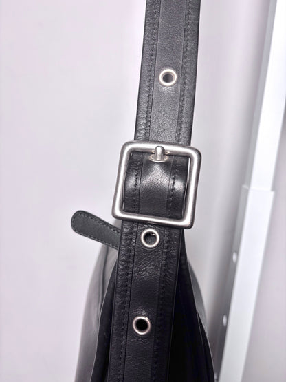 Leather Coach Solid Vintage Leather Pre-owned Black Genuine Leather Medium Purse