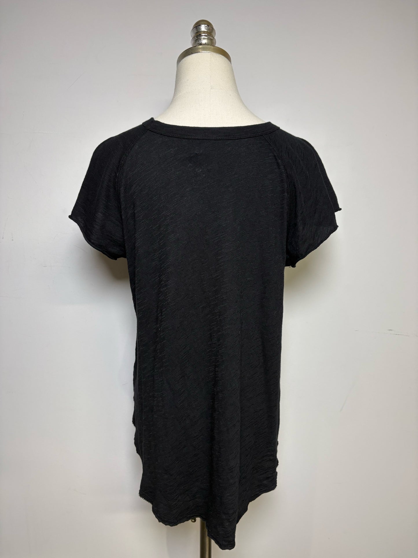 Size L Wilt Black Solid Women's Pre-owned T-shirt