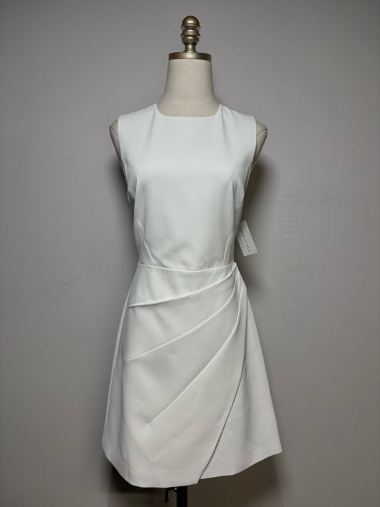 Women Size 8 Alice + Olivia White Pre-Owned NWT Sheath Dress