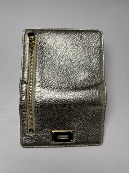 Women's Authentic Tiffany & Co. Metallic Gold Cowhide Leather Pre-Owned Small Crossbody Bag