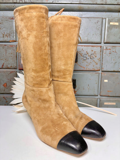 W Shoe Size 39 (8.5 US) Rupert Sanderson Khaki Suede Boots