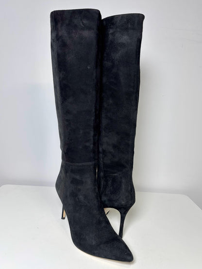 W Shoe Size 38.5 (7.5 US) Marion Parke Black Suede Italian Boots