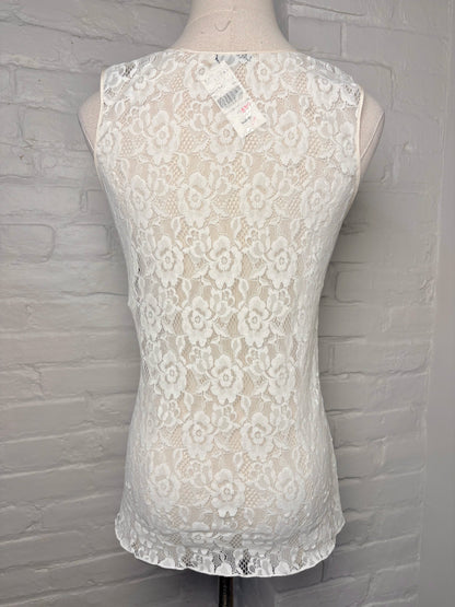 Women Size 40 (S, US) Nina Ricci White Lace NWT Tank Top