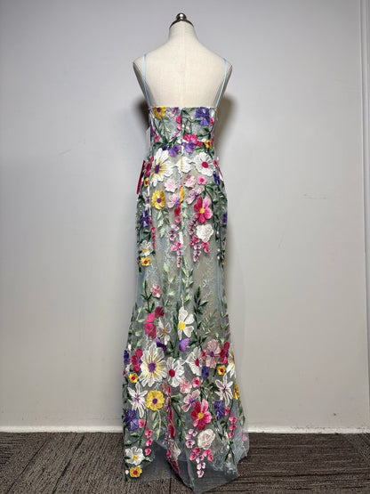 Women Size 6 Mac Duggal Multicolor Floral Women's NWT Gown