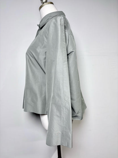 Women Size 36 (2) Jil Sander Olive Green Solid 100% Cotton Jacket