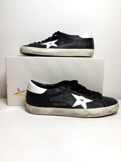 Golden Goose Black Leather White Star Men's Pre-owned, NWT 42 Sneakers