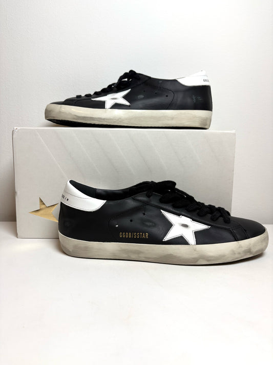 Golden Goose Black Leather White Star Men's Pre-owned, NWT 42 Sneakers
